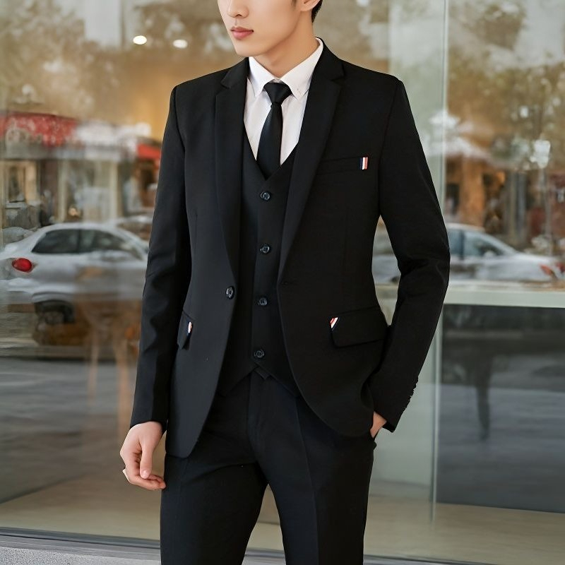 Men Formal Wear With Blazer - Men's 2 Piece Slim Fit Suit