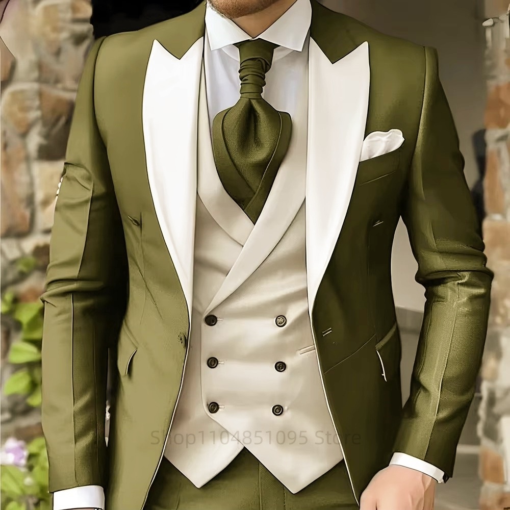 Men Formal Wear For Dinner - Men's Suits Elegant Pointed Collar Jacket