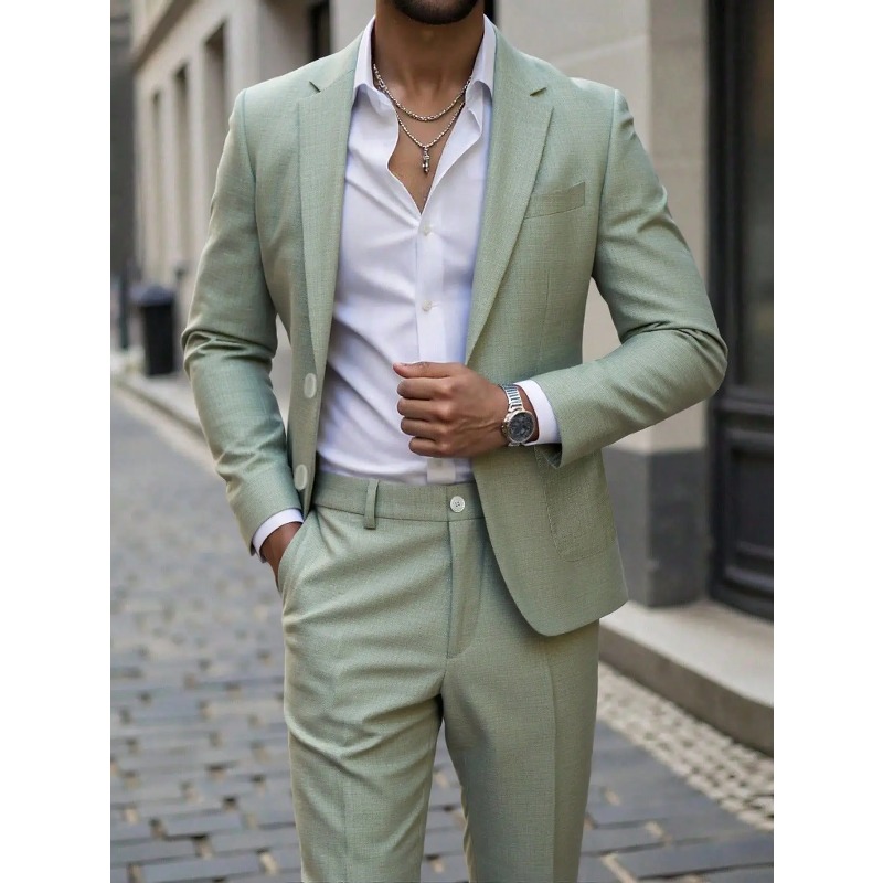 Men Formal Wear For Dinner - Business Men's Solid Color Suit &