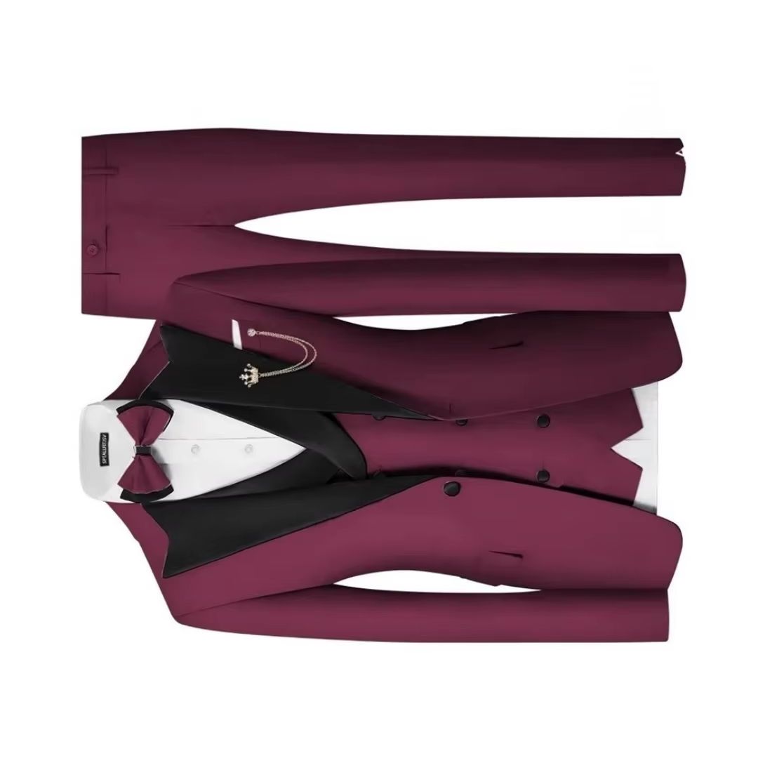 Men Formal Wear For Dinner - Men's Slim Fit 3 Piece Tuxedo