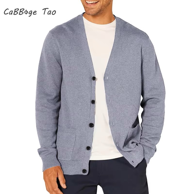 Men Formal Wear Coat - New Spring Men's Long Sleeved Cardigan