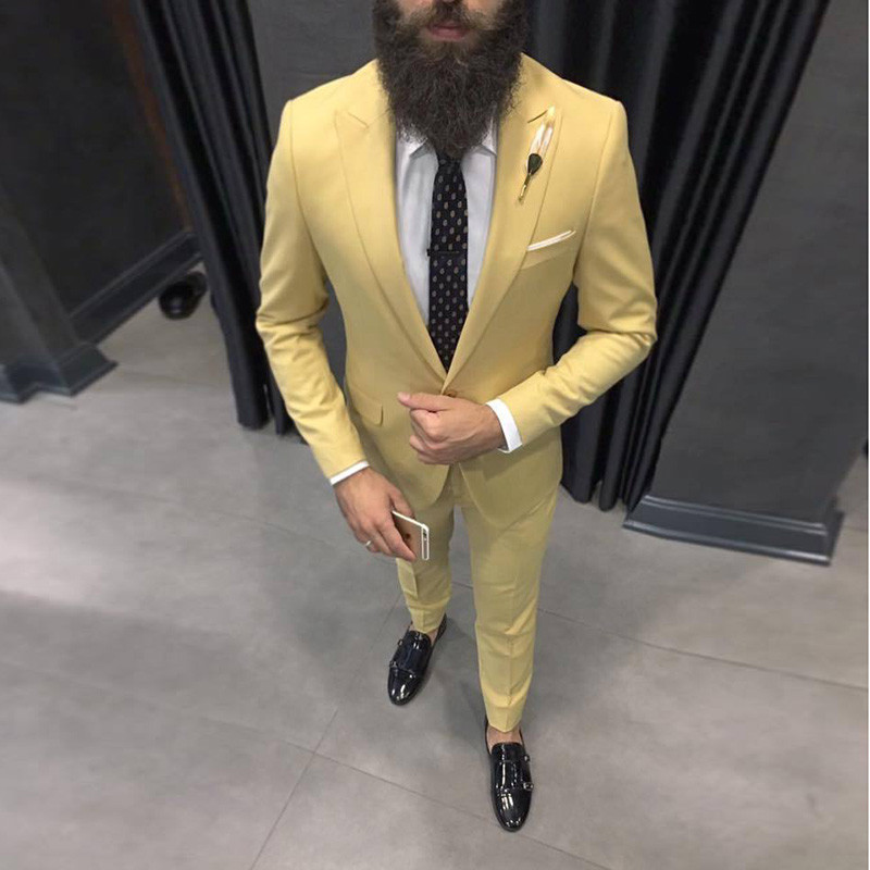 Men Formal Wear For Dinner - 2025 Latest Yellow Men Suits for