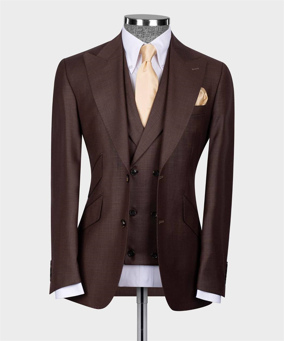 Men Formal Wear With Blazer - Costume Homme Customized 3pcs Blazer Vest
