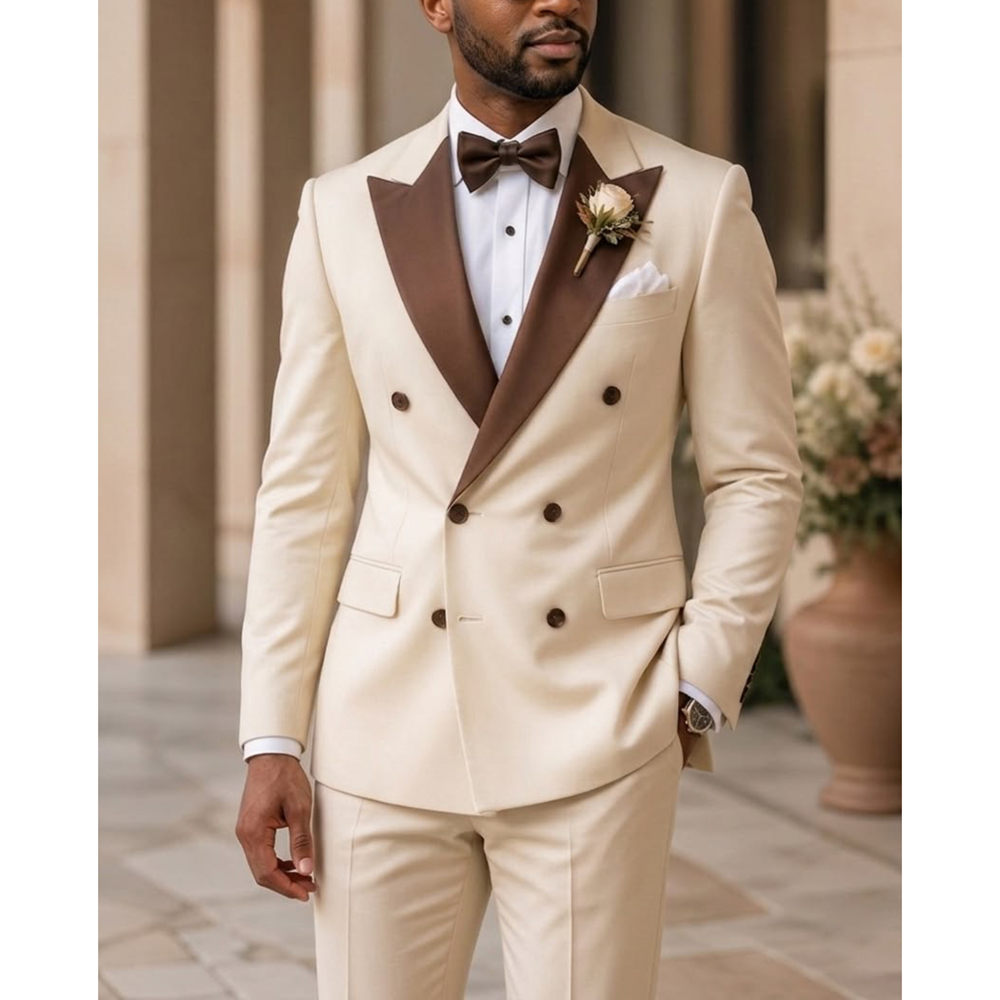 Men Formal Wear For Wedding - Men Double Breasted Tuxedo Suit Fashion