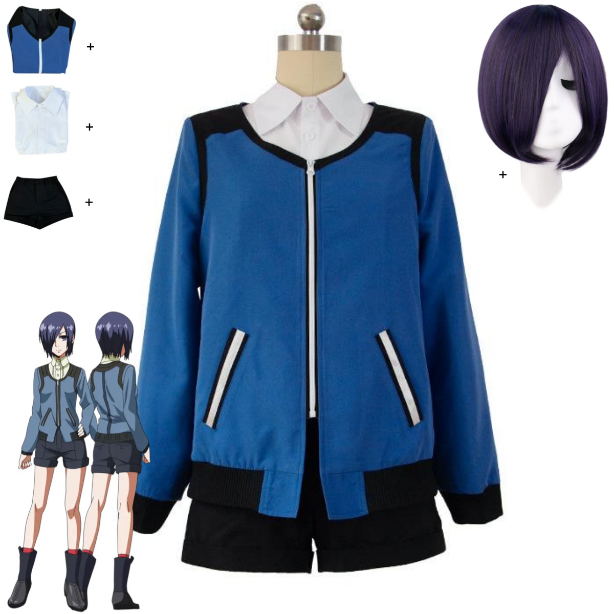Anime Tokyo Ghoul Touka Kirish - đánh giá và giá Men Formal Wear Coat