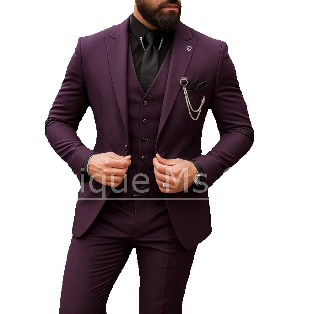 Men's 3 Piece Suit Single Brea - đánh giá và giá Men Formal Party Wear Outfit