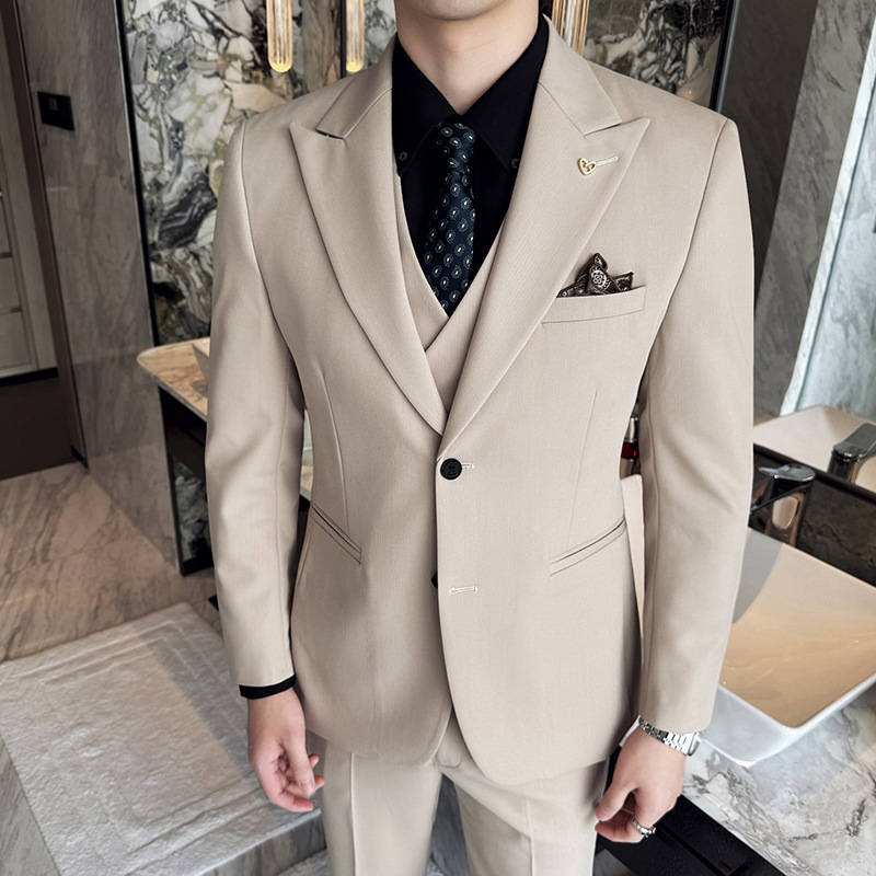 White Mens Suits 3 Pieces Slim - đánh giá và giá Men Formal Wear For Dinner