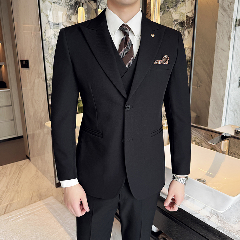 White Mens Suits 3 Pieces Slim - đánh giá và giá Men Formal Wear For Dinner