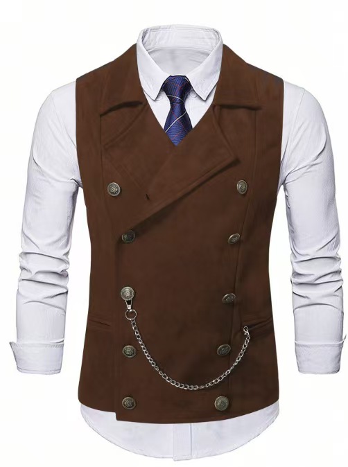 Men's Double Breasted Vest wit - đánh giá và giá Men Formal Wear Coat
