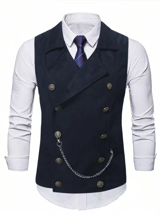 Men's Double Breasted Vest wit - đánh giá và giá Men Formal Wear Coat