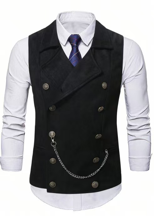 Men's Double Breasted Vest wit - đánh giá và giá Men Formal Wear Coat