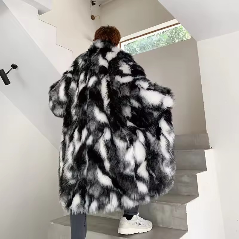 Winter Hip Hop Long Faux Fur C - đánh giá và giá Men Formal Wear Coat