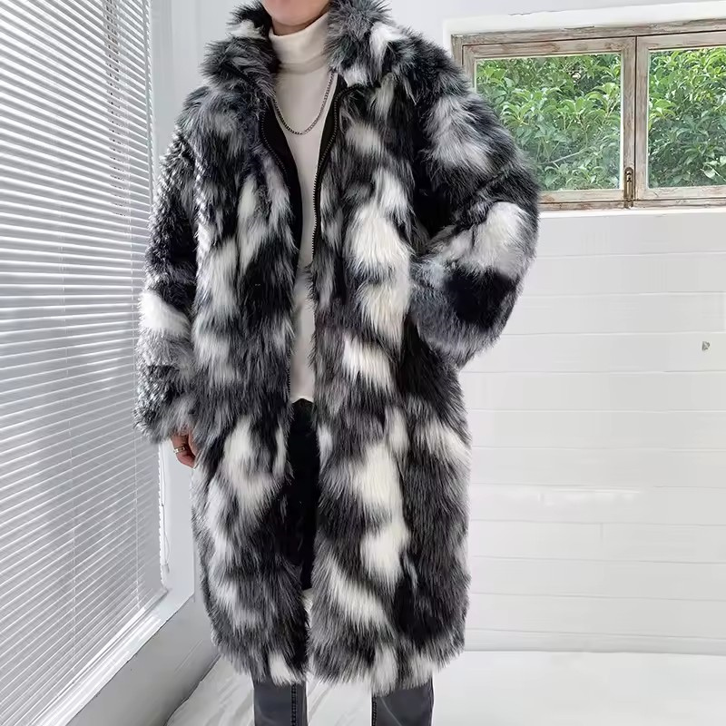 Winter Hip Hop Long Faux Fur C - đánh giá và giá Men Formal Wear Coat