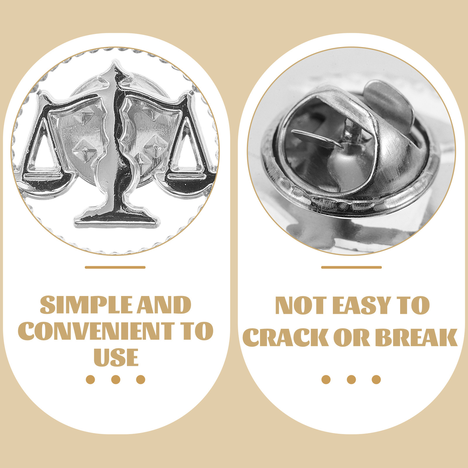 2Pcs Justice Lawyer Brooch Lib - đánh giá và giá Scale - Men Formals & Ethnic Wear