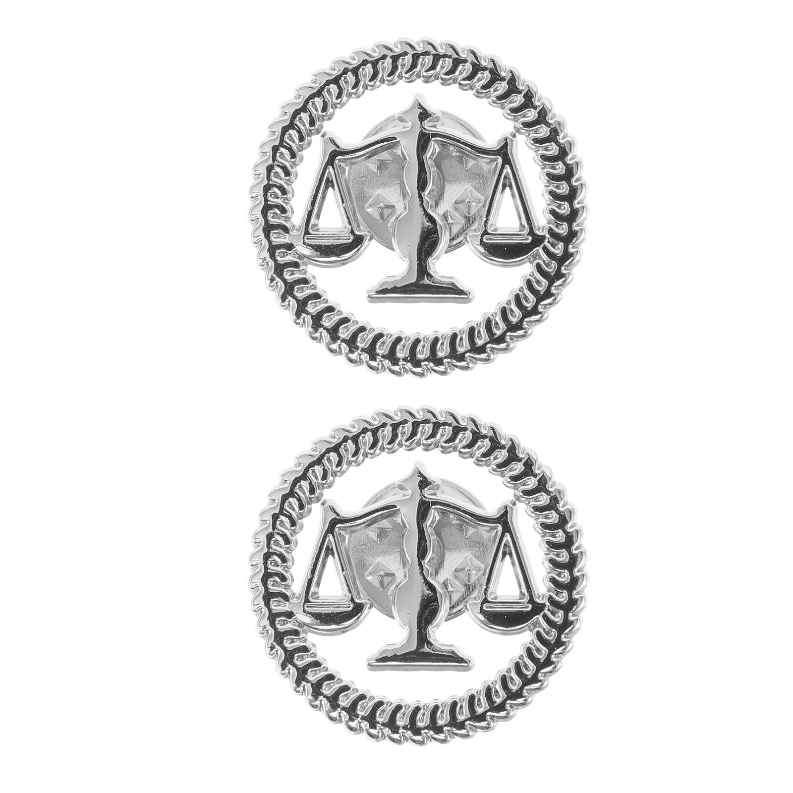 2Pcs Justice Lawyer Brooch Lib - đánh giá và giá Scale - Men Formals & Ethnic Wear