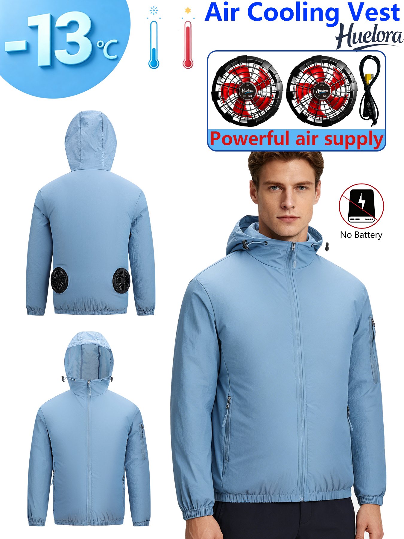 Men's Hooded USB Cooling Jacke - đánh giá và giá Men Formal Wear Coat