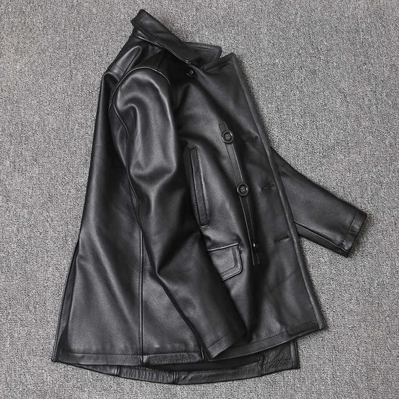Genuine Leather Jacket Men's T - đánh giá và giá Men Formal Wear Coat