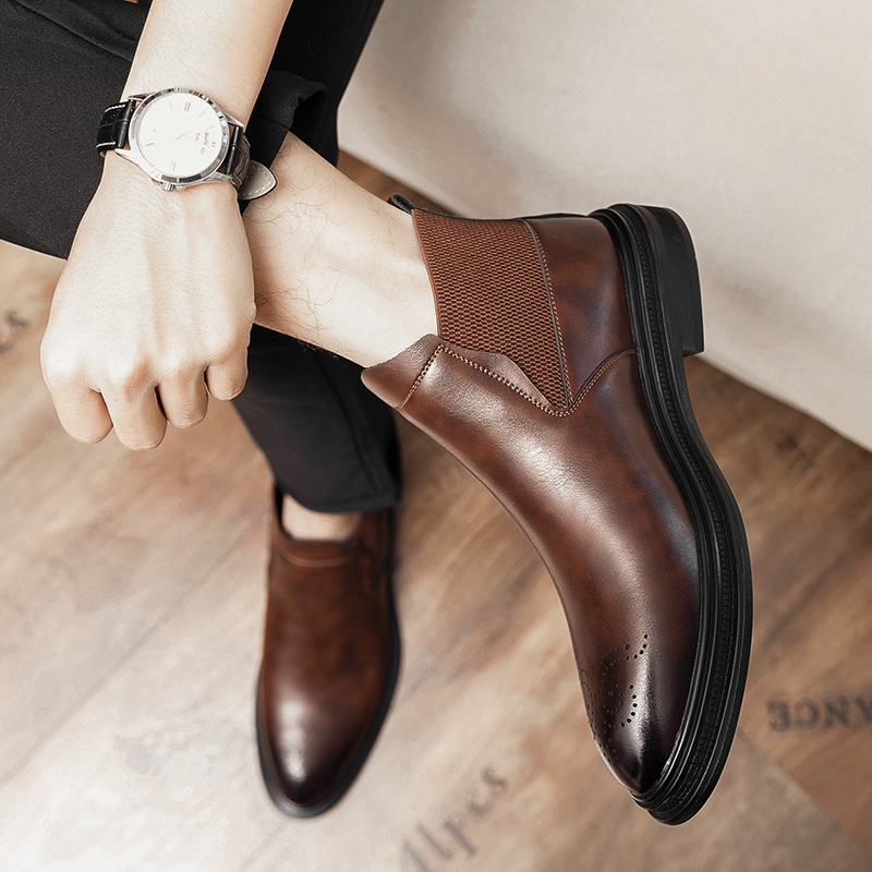High-top leather shoes are ver - đánh giá và giá Men'S Style Formal Wear