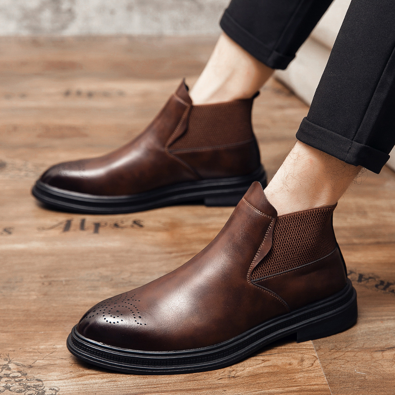 High-top leather shoes are ver - đánh giá và giá Men'S Style Formal Wear