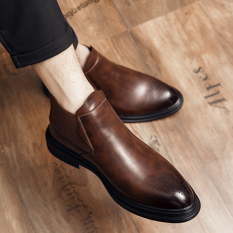 High-top leather shoes are ver - đánh giá và giá Men'S Style Formal Wear