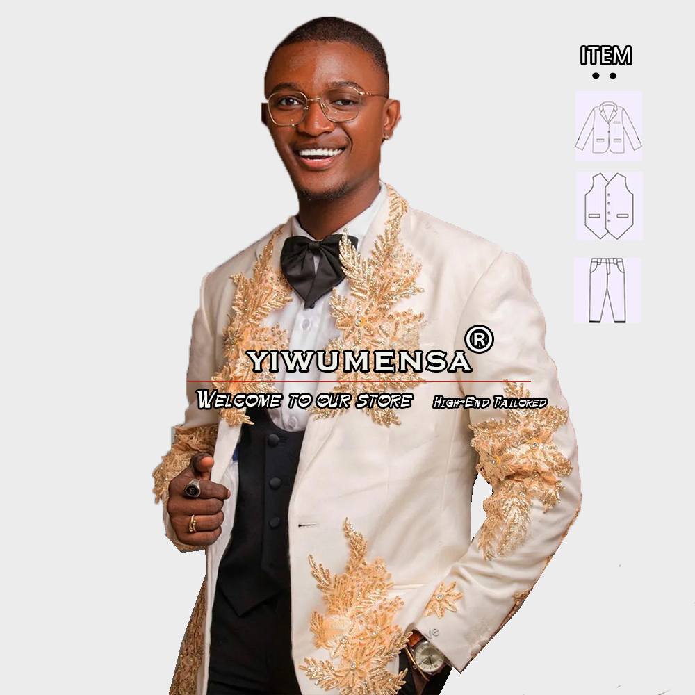 Customized 3 Pieces Suits Men  - đánh giá và giá Men Formal Wear For Wedding