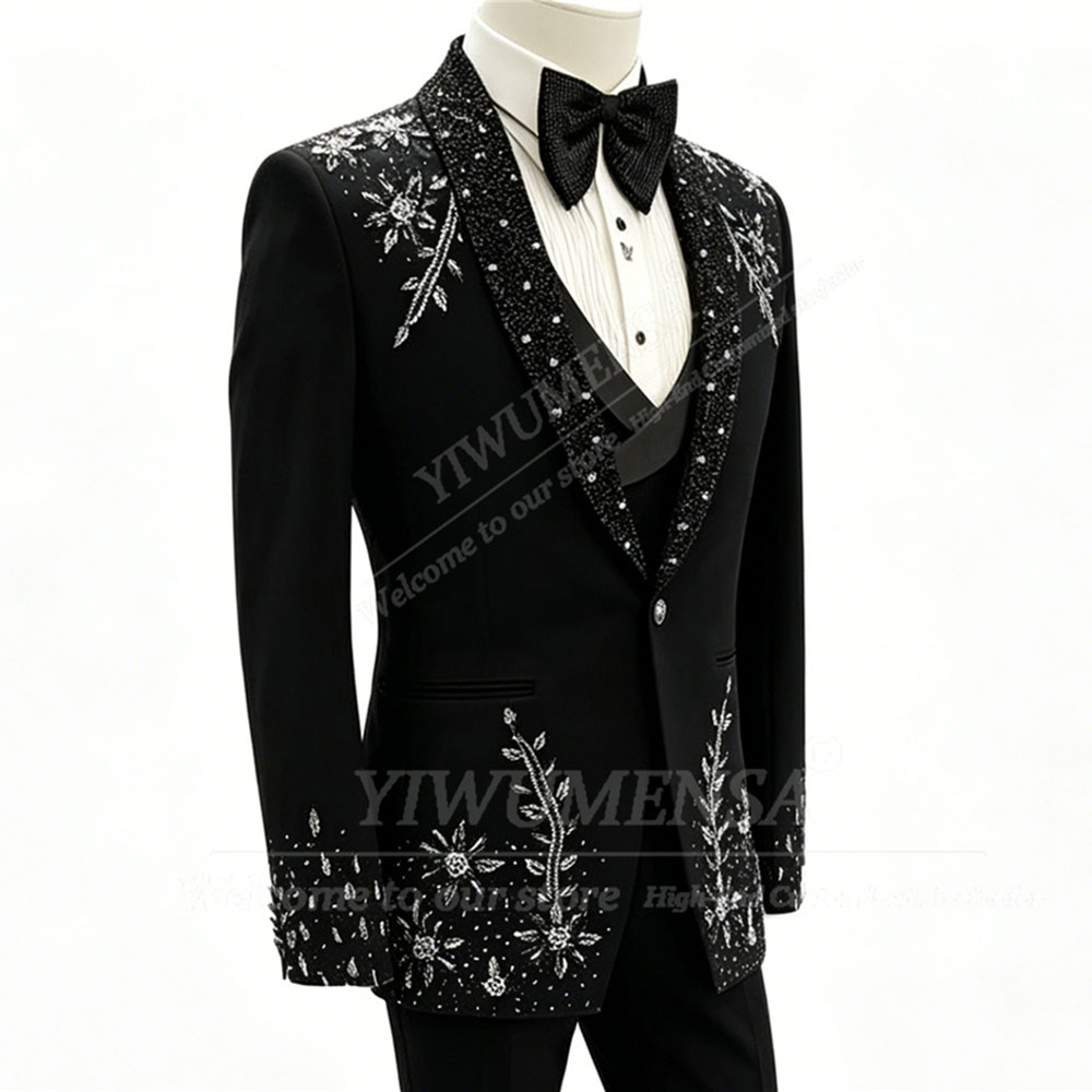 Brilliant Crystals Beading Sui - đánh giá và giá Men Formal Wear For Dinner