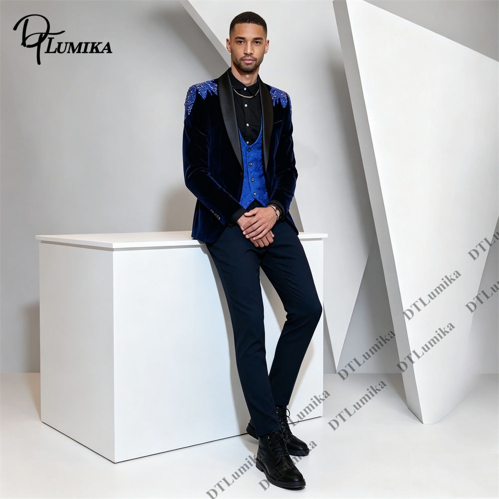 Peagent Men 3 Piece Velvet Sui - đánh giá và giá Men Formal Wear For Wedding