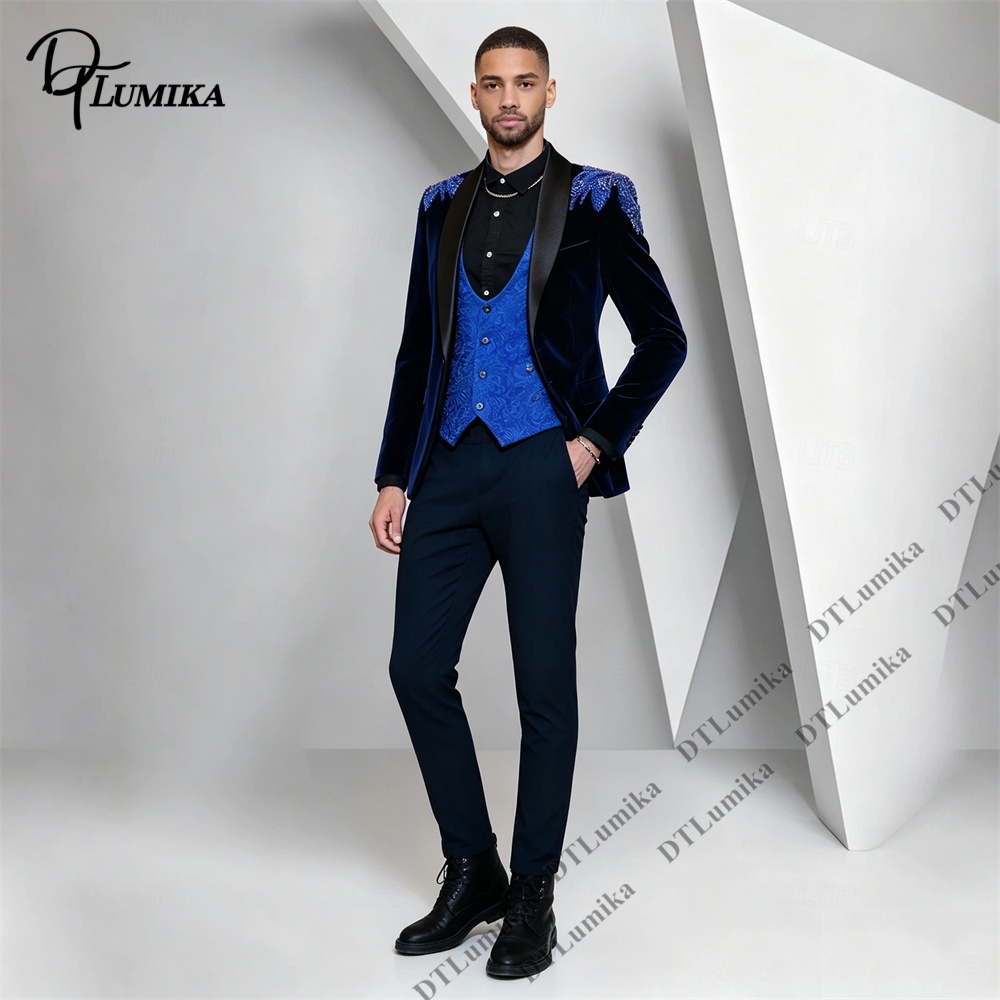 Peagent Men 3 Piece Velvet Sui - đánh giá và giá Men Formal Wear For Wedding